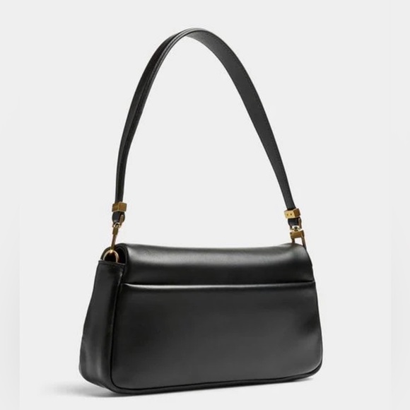 Ted Baker Black Amelia Logo Strap Leather Baguette Bag RARE! - Picture 2 of 5